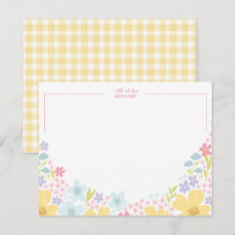フラワーパステルベビーキッズのオーダーメイド文房具 ノートカード