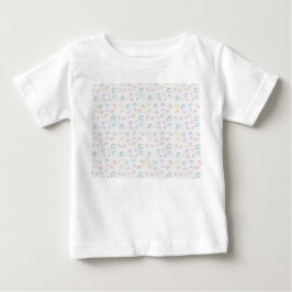フラワーパターンの衣類ライン ベビーTシャツ
