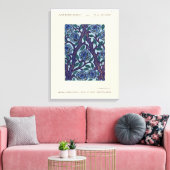 フラワーパターンアールデコステンシル キャンバスプリント (インサイチュ (リビング))
