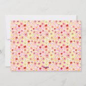 フラワーパターンガレンティンの日の友だち2写真 シーズンカード (裏面)