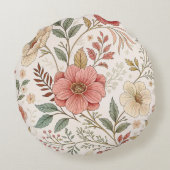 フラワーパターンパステルカラー ラウンドクッション (裏面)