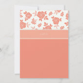 フラワーパターン招待状 招待状 (裏面)