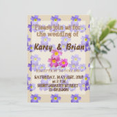 フラワーパターン結婚式招待状 招待状 (スタンド正面)