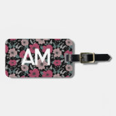 フラワーパターン荷物タグ ラゲッジタグ (正面横)