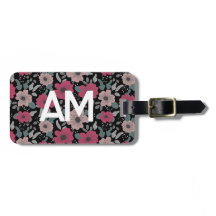 フラワーパターン荷物タグ