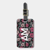 フラワーパターン荷物タグ ラゲッジタグ (正面縦)