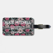 フラワーパターン荷物タグ ラゲッジタグ (裏面横)