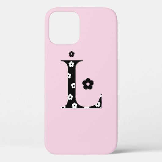 フラワーパターン(の模様が)あるレターLかろうじてiPodケース Case-Mate iPhoneケース (裏面)