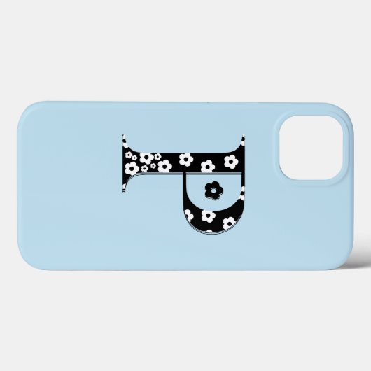 フラワーパターン(の模様が)あるレターPケース – メイトiPhoneケース Case-Mate iPhoneケース (裏面 (横))