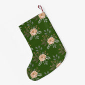 フラワーパターン クリスマスストッキング (裏面 (吊り時))