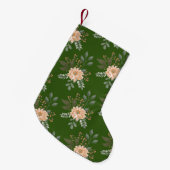 フラワーパターン クリスマスストッキング (正面 (吊り時))