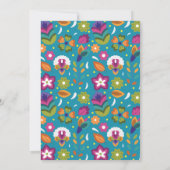 フラワーパターン メキシカンスタイルの結婚式アップデート 招待状 (裏面)