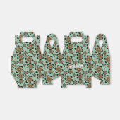 フラワーパターン - 引出物箱 フェイバーボックス (折り畳みなし)