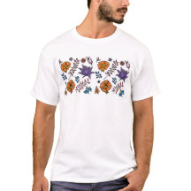 フラワーパターンTシャツ