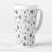 フラワーパター カフェラテマグ (右アングル)