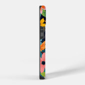 フラワーパッチワーク 猫 iPhoneケース (右側面)