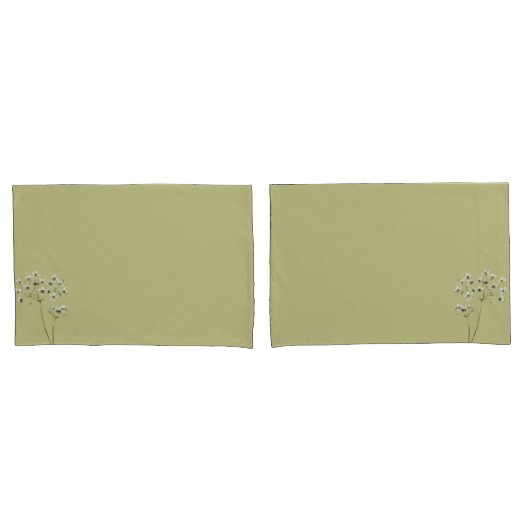 フラワーパラダイスグリーンペアケース 枕カバー (フロントセット)