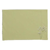 フラワーパラダイスグリーンペアケース 枕カバー (正面右)