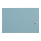 フラワーパラダイスダスティブルーペアケース 枕カバー (正面右)