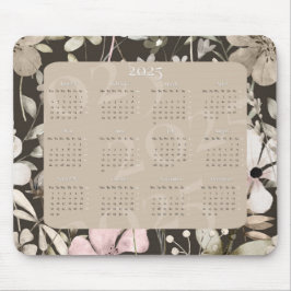 フラワーパラダイス2025カレンダーまたは写真を配置 マウスパッド