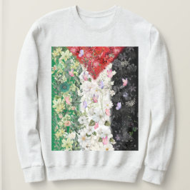 フラワーパレスチナマップ - フリーパレスチナマップTシャツ スウェットシャツ