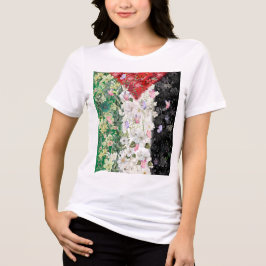フラワーパレスチナマップ - フリーパレスチナマップTシャツ トライブレンドTシャツ