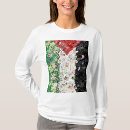 フラワーパレスチナマップ フリーパレスチナマップTシャツ Tシャツ