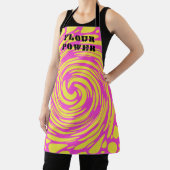 フラワーパワサイケデリックークピンクイエローエプロン エプロン (インサイチュ)