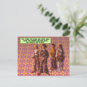 フラワーパワーおもしろい[葉書] ポストカード (スタンド正面)