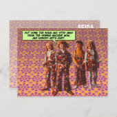 フラワーパワーおもしろい[葉書] ポストカード (正面/裏面)