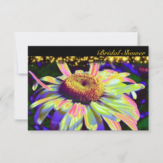 フラワーパワーのカスタムなブライダルシャワーの招待状 招待状 (正面)