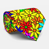 フラワーパワーのコラージュのタイ ネクタイ (ロール)