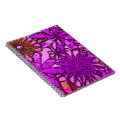 フラワーパワーのサイケデリックなノート ノートブック (右側)