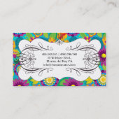 フラワーパワーのシックな名刺 名刺 (裏面)