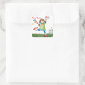 フラワーパワーのステッカー スクエアシール (バッグ)