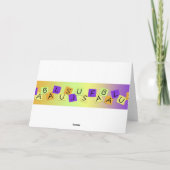 フラワーパワーのヒッピーのカバのバースデー・カード カード (裏面)