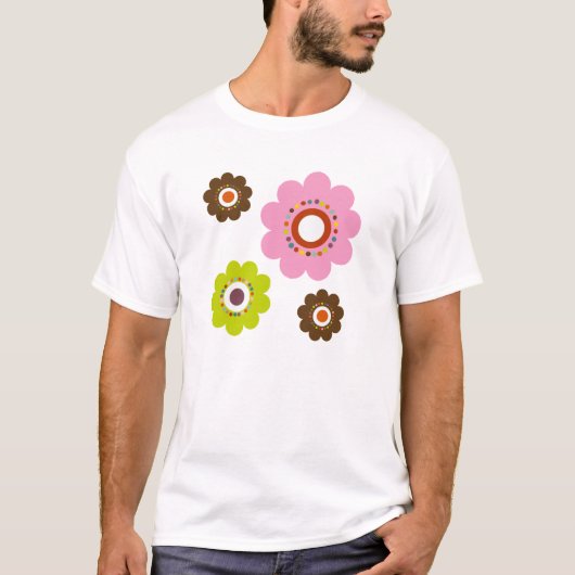 フラワーパワーの女の子のTシャツ Tシャツ (正面)