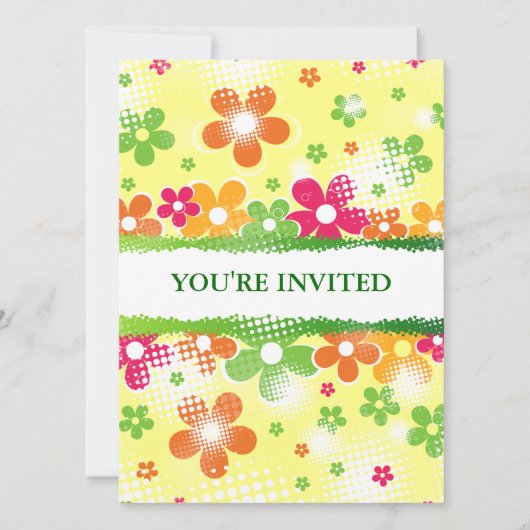 フラワーパワーの招待 招待状 (正面)