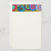 フラワーパワーの文房具 便箋 (正面/裏面)