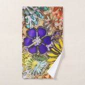 フラワーパワーの浴室タオルセット バスタオルセット (ハンドタオル)