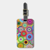 フラワーパワーの荷物のラベル ラゲッジタグ (正面縦)