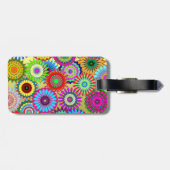 フラワーパワーの荷物のラベル ラゲッジタグ (裏面横)