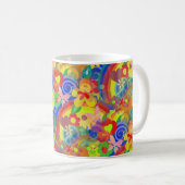 フラワーパワーの虹の色 コーヒーマグカップ (正面右)