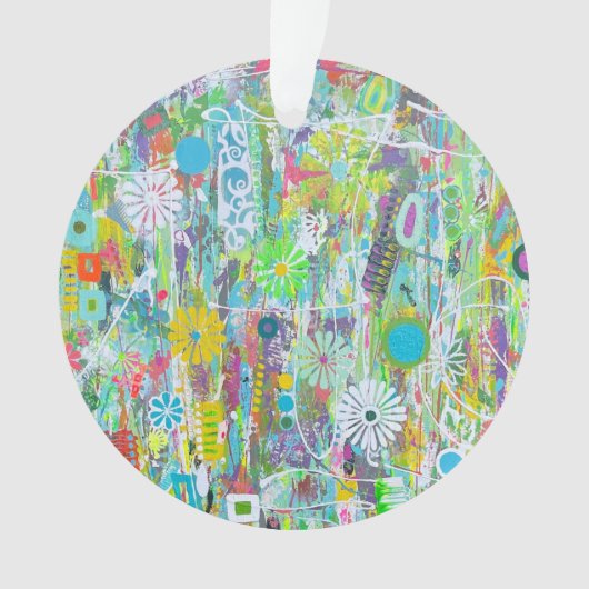 フラワーパワーアクリルオーナメント オーナメント (正面)