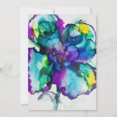 フラワーパワーアルコールインクはっきりした結婚式招待状 招待状 (正面)