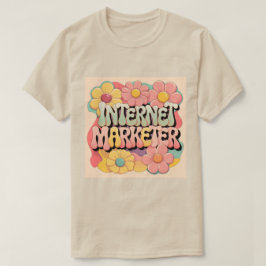 フラワーパワーインターネットマーケターTシャツ Tシャツ