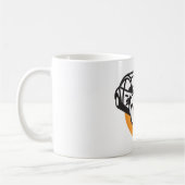 フラワーパワーカーキュートヒッピースタイル コーヒーマグカップ (左)