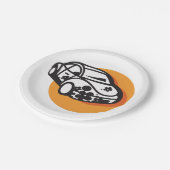 フラワーパワーカーキュートヒッピースタイル ペーパープレート (アングル)