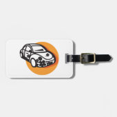 フラワーパワーカーキュートヒッピースタイル ラゲッジタグ (正面横)