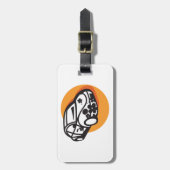 フラワーパワーカーキュートヒッピースタイル ラゲッジタグ (正面縦)